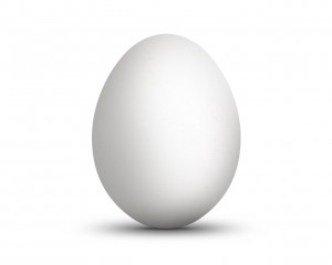 Здесь нарисовано белое яйцо